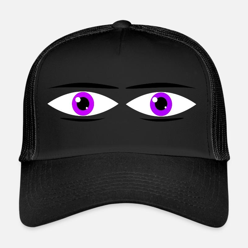 Paire d’yeux violets Casquette trucker 