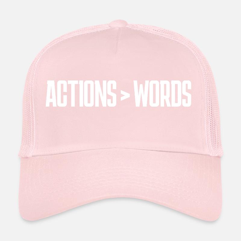 Les actions sont plus éloquentes que les mots - Motivation Gift Casquette trucker 