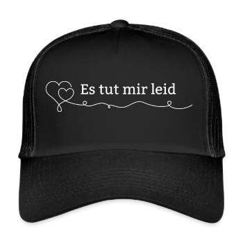 Es tut mir leid - Trucker Cap - Schwarz/Schwarz - Vorne