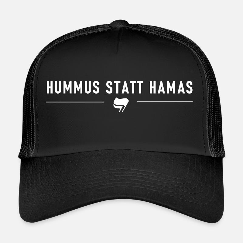 HUMMUS statt HAMA s - Trucker Cap - Schwarz/Schwarz