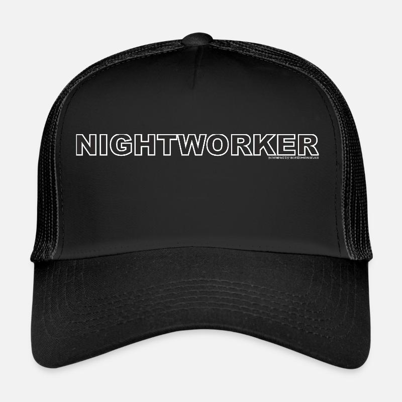 Nightworker 1 - Trucker Cap - Schwarz/Schwarz