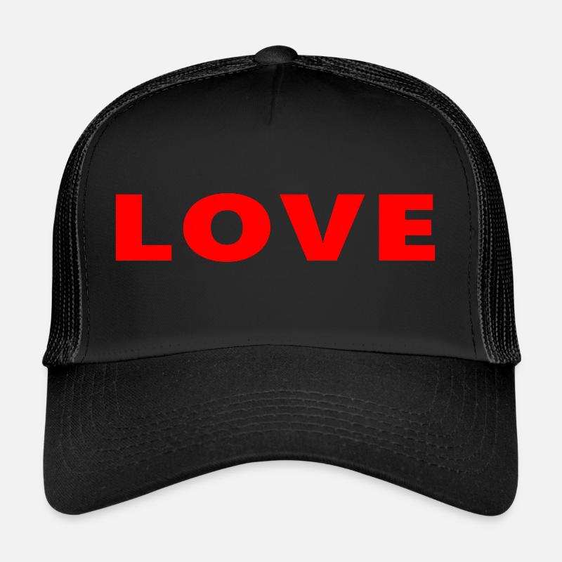 LIEBE - Trucker Cap - Schwarz/Schwarz