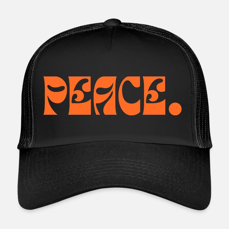 Peace - Trucker Cap - Schwarz/Schwarz