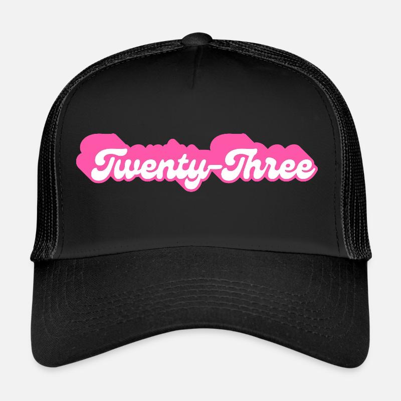 twenty-three birthday -23e anniversaire rétro rose Casquette trucker 