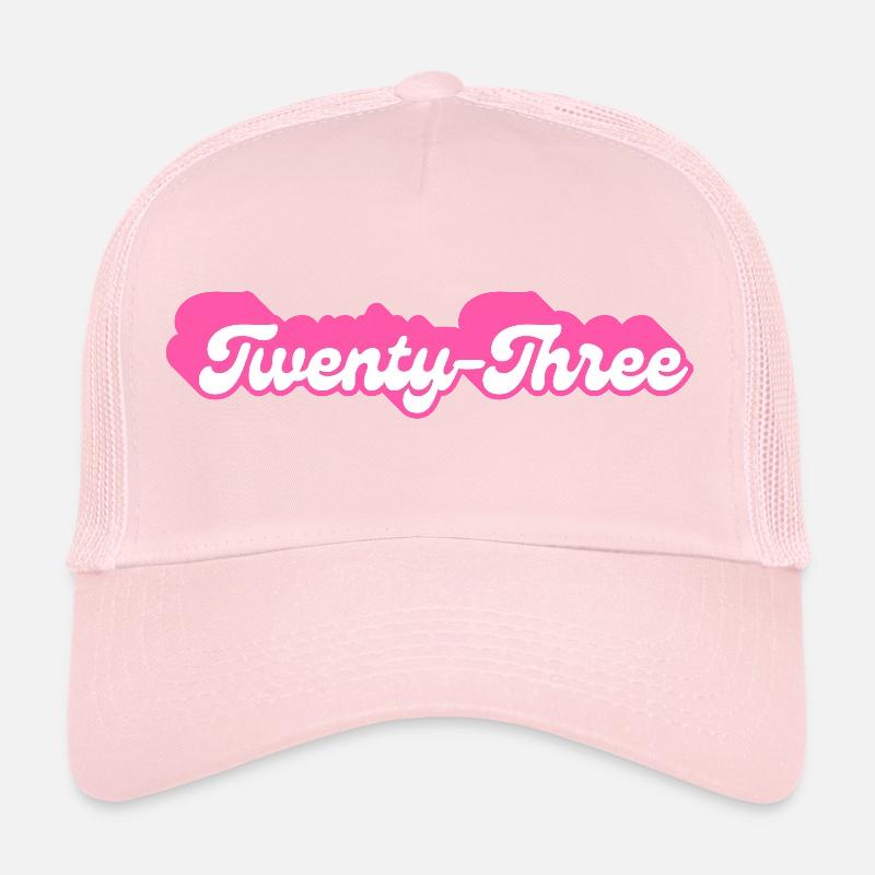 Twenty-Three Birthday - 23rd Birthday Retro Pink Trucker Cap