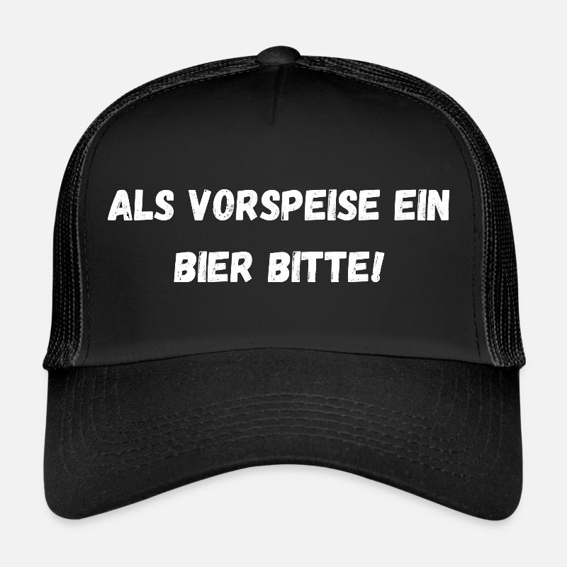Als Vorspeise ein Bier bitte! Trucker Cap