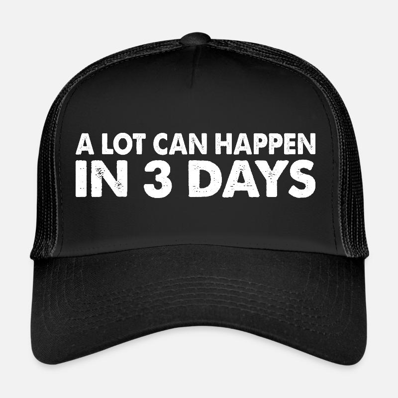Croix Jésus chrétien Beaucoup de choses peuvent se passer en 3 jours Casquette trucker 