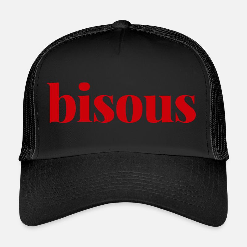 Bisous - Casquette trucker  - noir/noir