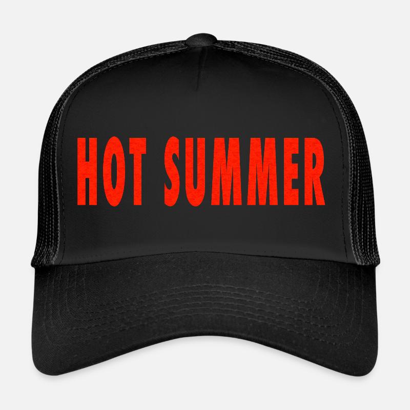 été chaud - Casquette trucker  - noir/noir