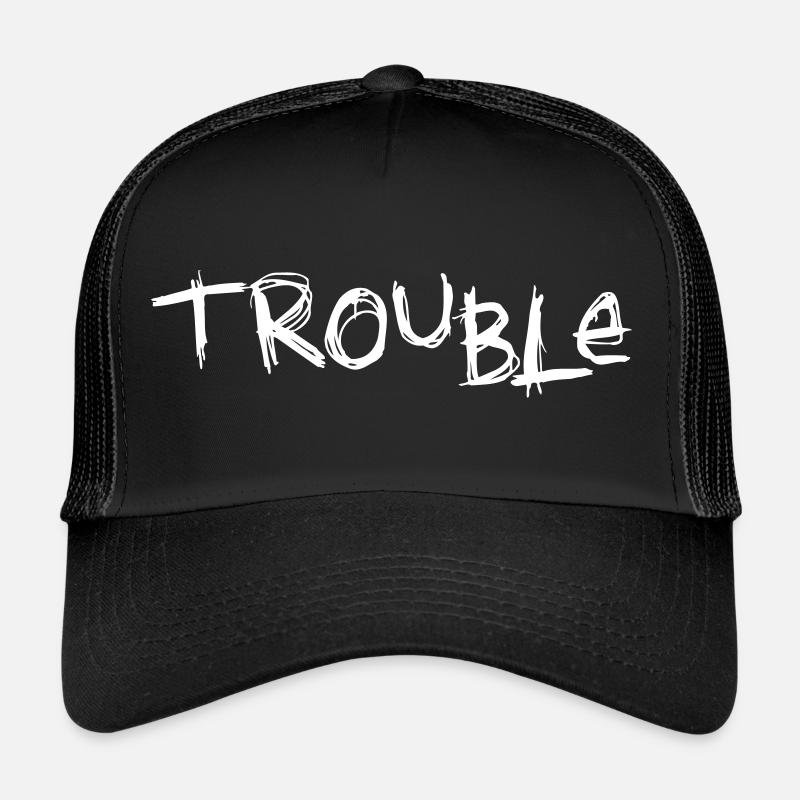 Double Trouble Partnerlook - Trucker Cap - Schwarz/Schwarz