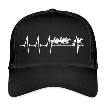 Horse Racing Betting Winner Horse Lucky Charm - Trucker Cap - black/black - Front