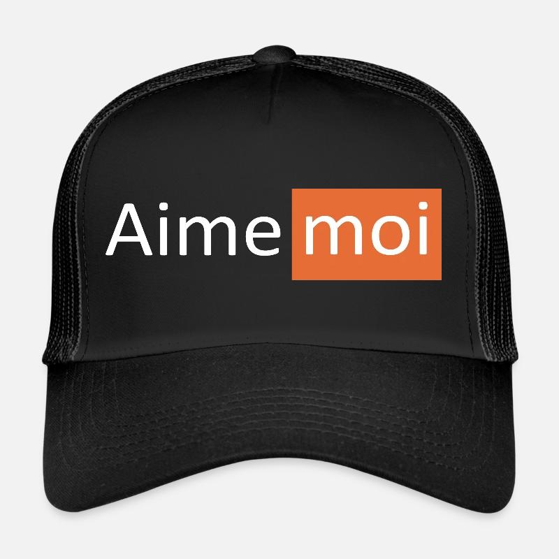 AIME MOI - Casquette trucker  - noir/noir