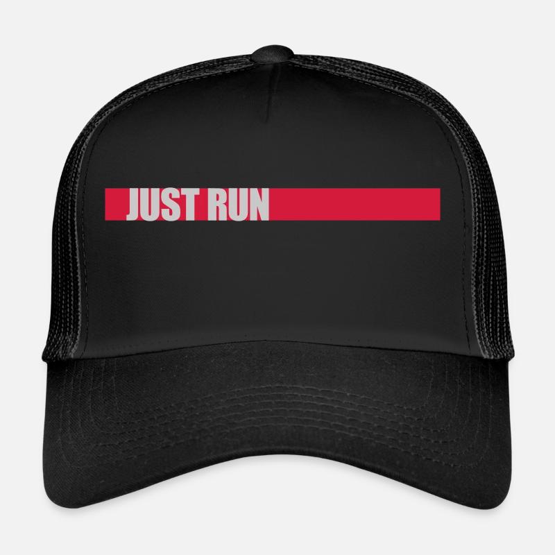 Bar Logo Just Run Trucker Cap