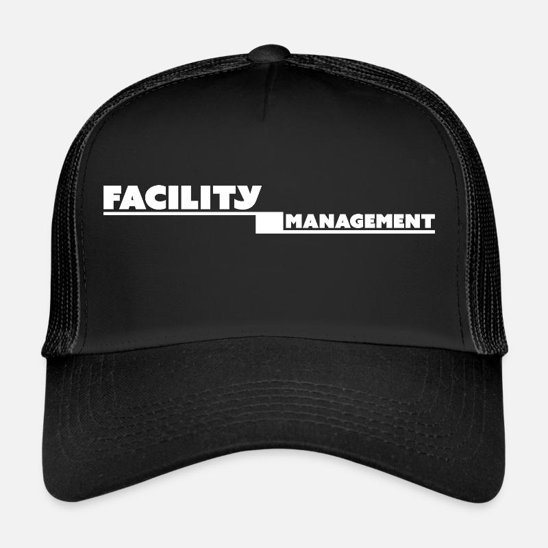 facility management tshirt schwarz - Trucker Cap - Schwarz/Schwarz