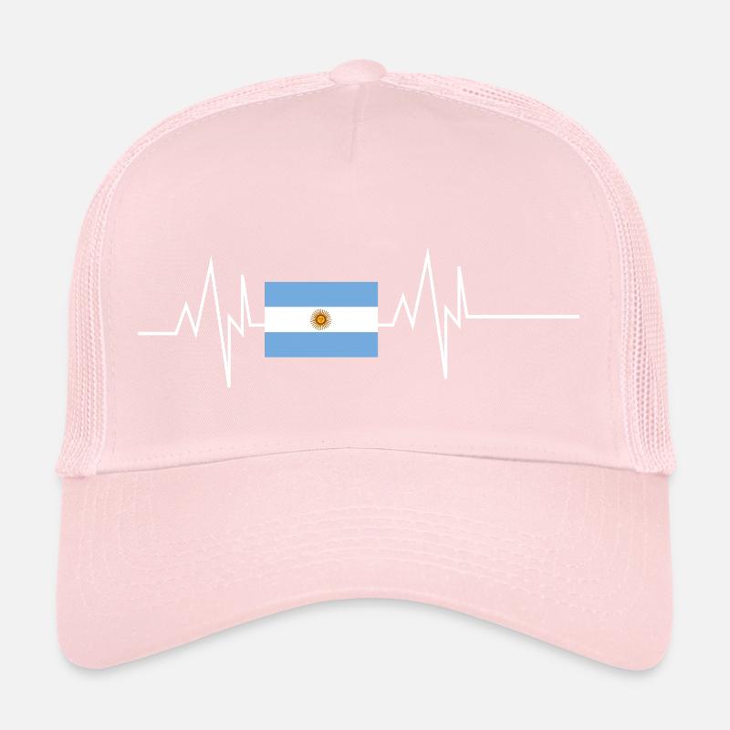 Drapeau argentin Heartbeat Casquette trucker 