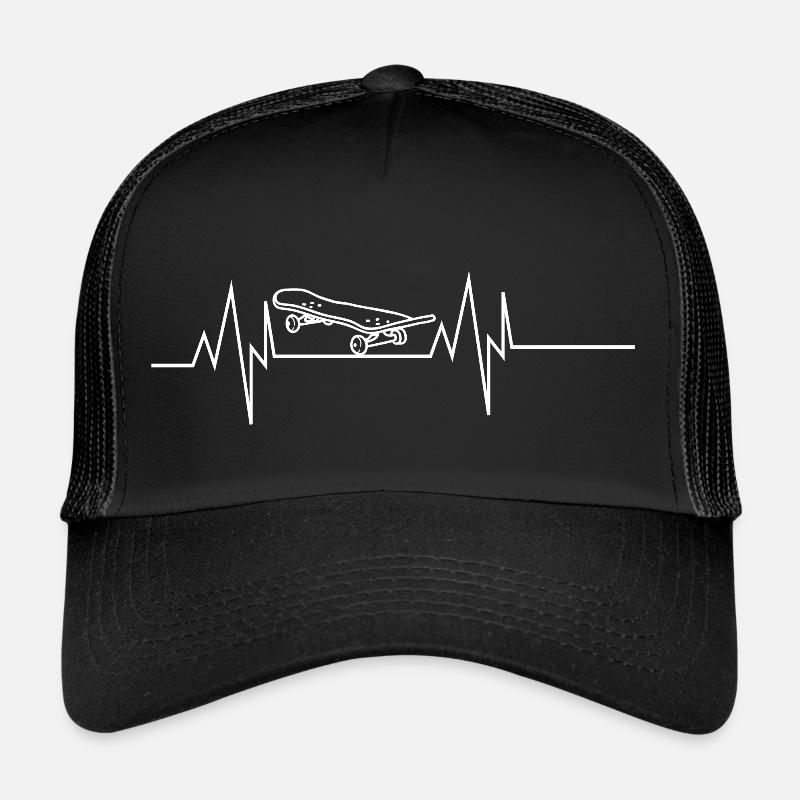 Rythme cardiaque du patineur Casquette trucker 