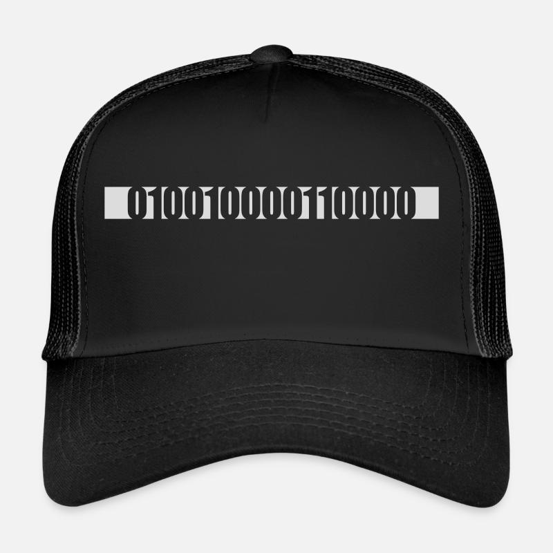 Langage de programme de code binaire Casquette trucker 