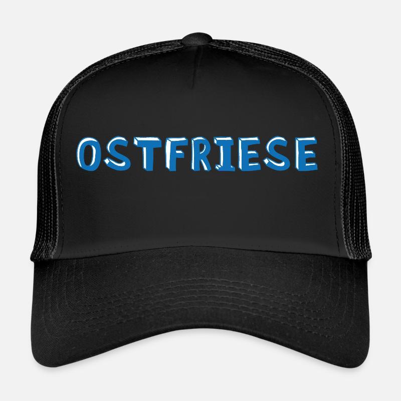 Ostfriese - Trucker Cap - Schwarz/Schwarz