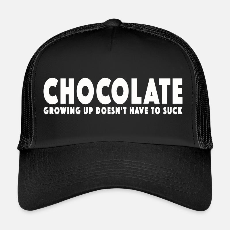 CHOCOLATE - GROWING UP DOESN'T HAVE TO SUCK Trucker Cap