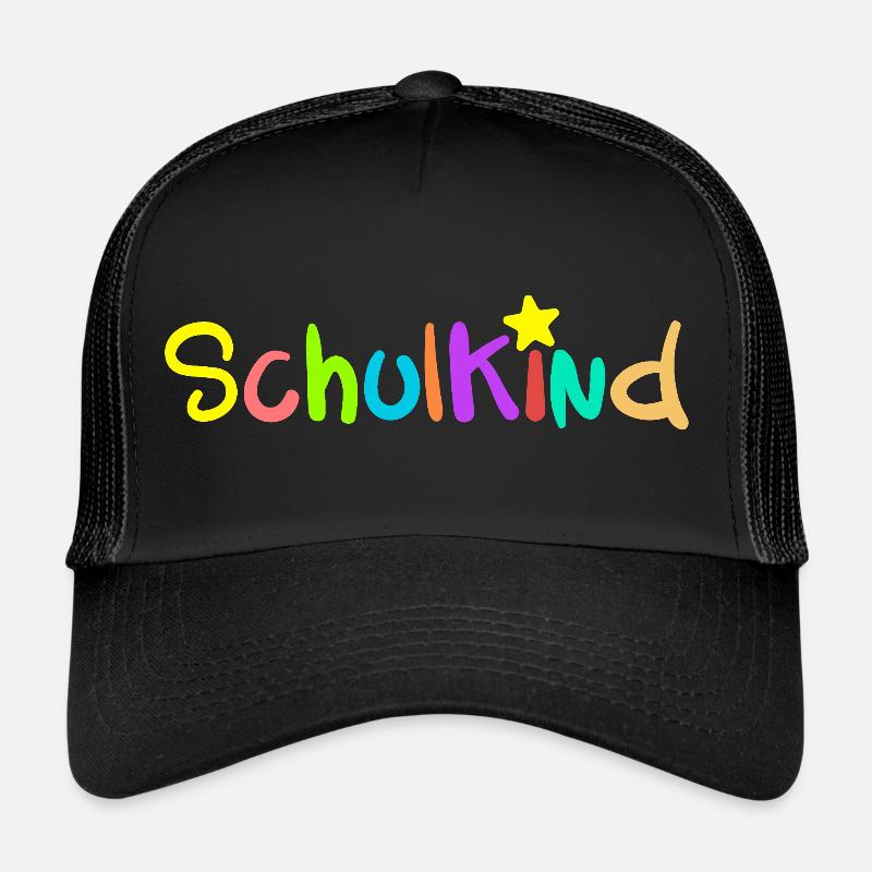 SCHULKIND - Einschulung Erstklässler Klasse 1 - Trucker Cap - Schwarz/Schwarz