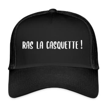 Ras la casquette ! - Casquette trucker  - noir/noir - Devant