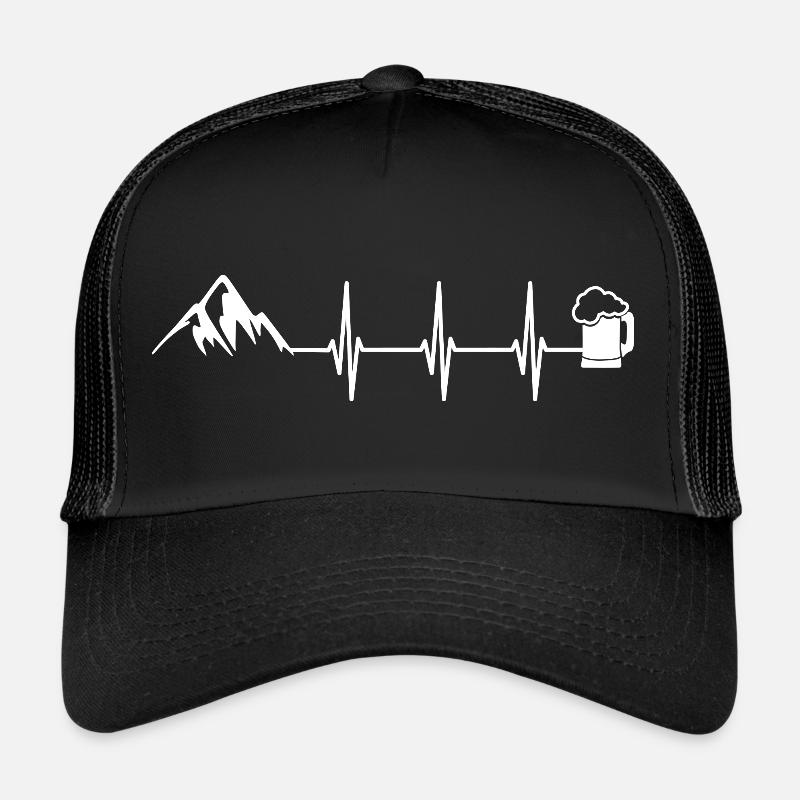 Berge Bier Herzschlag Trucker Cap