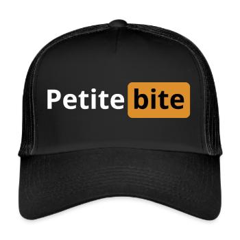 Petite bite | logo porno | cadeau beauf - Casquette trucker  - noir/noir - Devant