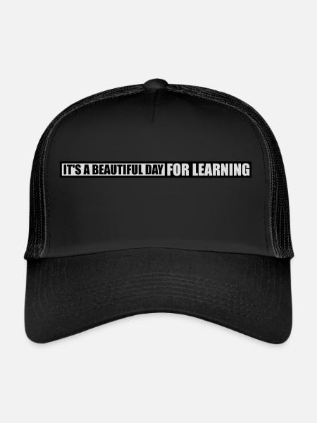 belle journée pour apprendre - Casquette trucker  - noir/noir - Devant