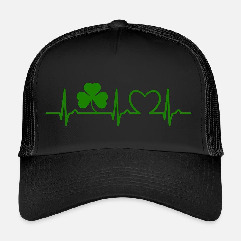 St Patrick’s Day - Courbe du cœur - Trèfle Casquette trucker 