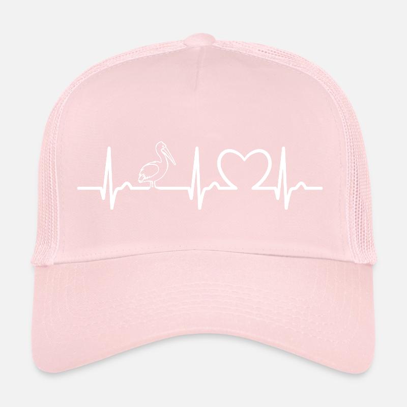 ECG curve - heart curve - pulse - pelican - nature Trucker Cap