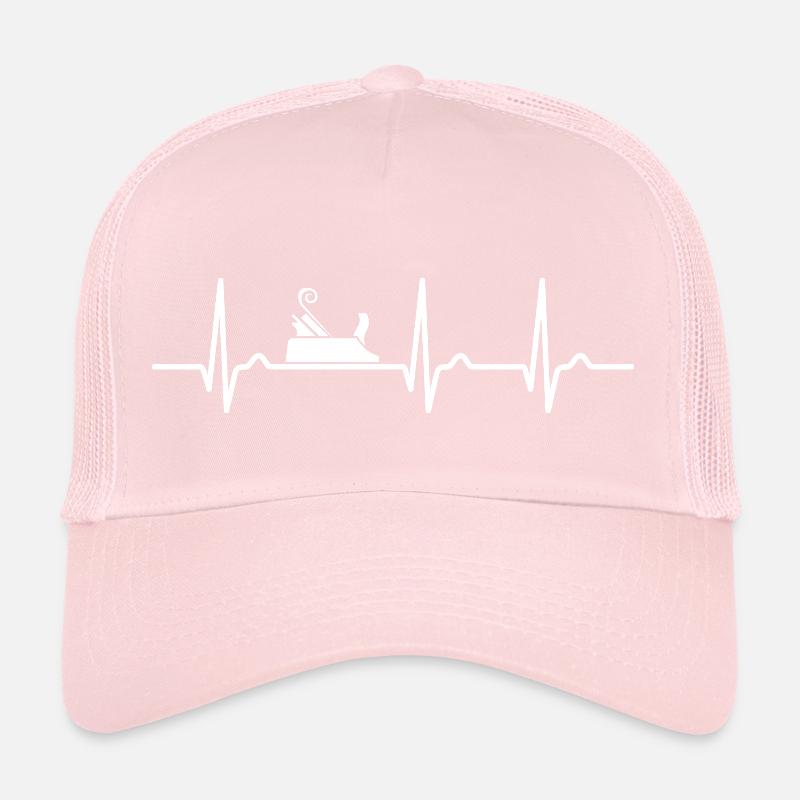 Courbe ECG - courbe cardiaque - charpentier - raboteuse de bois Casquette trucker 