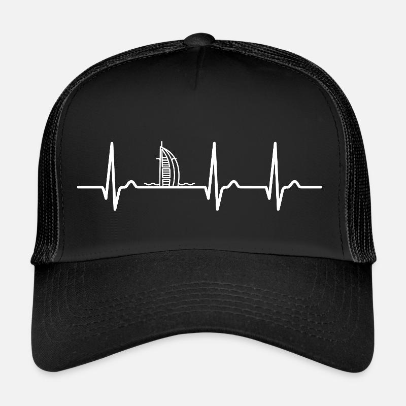 Herzkurve Dubai - Voyage - Arabie - EAU Casquette trucker 