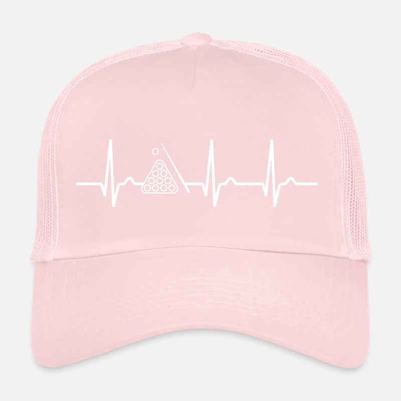 Courbe ECG - Courbe cardiaque - Billard - Cue Casquette trucker 