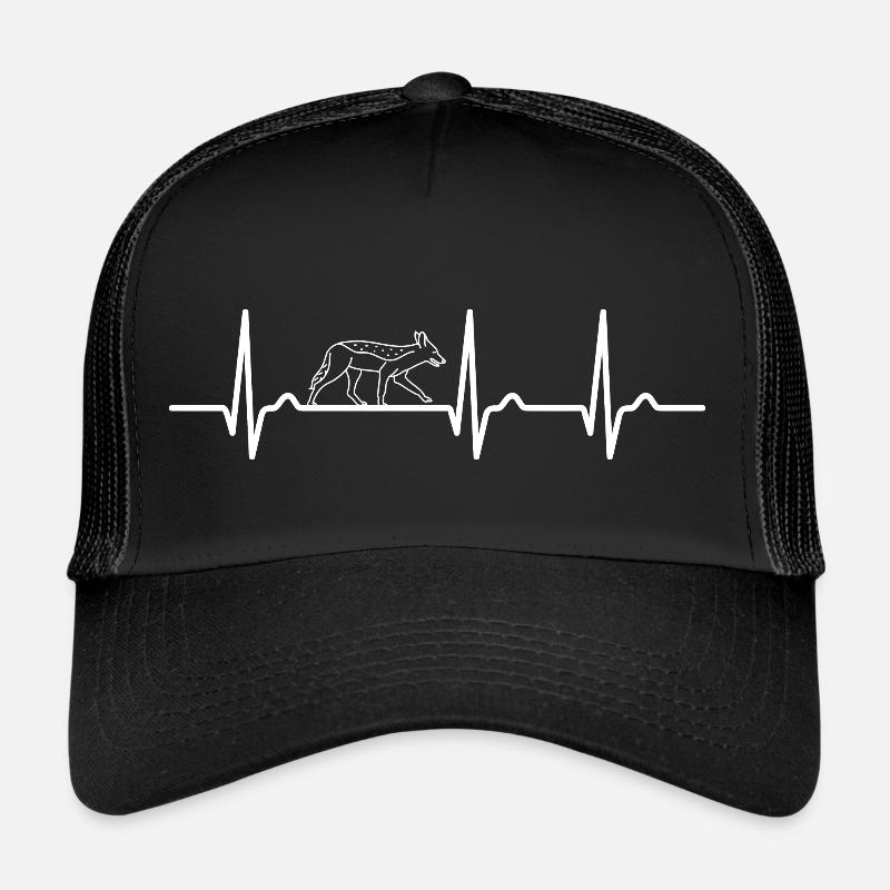 ECG Curve - Heart Curve - Pulse - Jackal - Wild Dog Trucker Cap