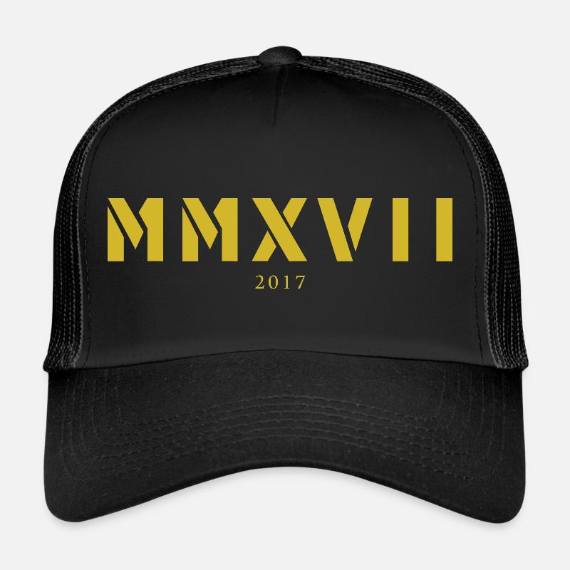 Chiffres romains année de naissance Fabriqué en 2017 Casquette trucker 
