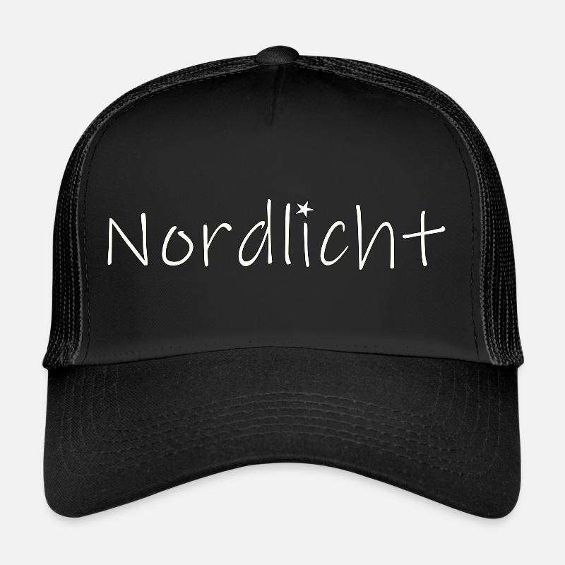 Nordlicht - Trucker Cap - Schwarz/Schwarz