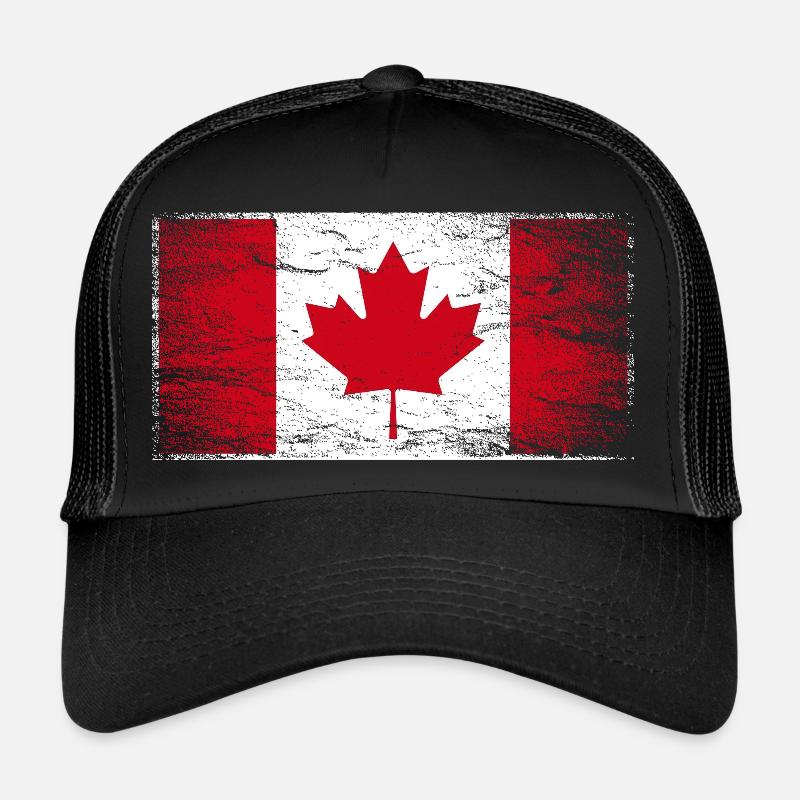 Canada Maple Vancouver Montreal Toronto Maple Leaf - Trucker Cap - black/black