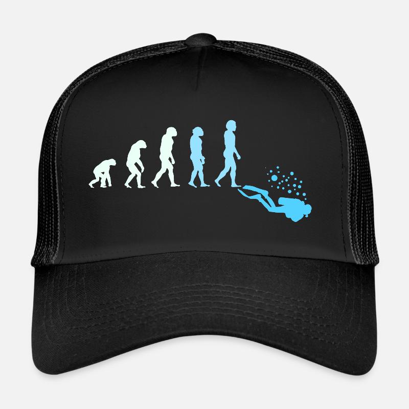 Tauchen I Taucher I Evolution - Trucker Cap - Schwarz/Schwarz