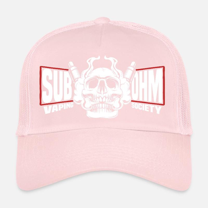 sub ohm vape skull with battery shirt Trucker Cap
