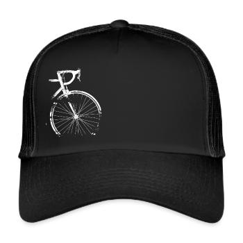 Road Bike Grunge - Trucker Cap - Schwarz/Schwarz - Vorne