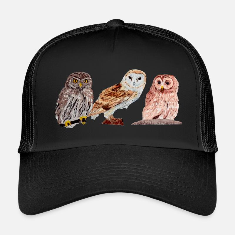 Trio de chouettes Casquette trucker 