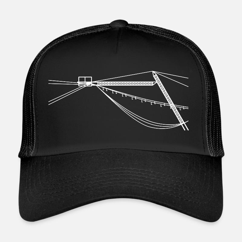 Wakeboard, Geschenk - Trucker Cap - Schwarz/Schwarz