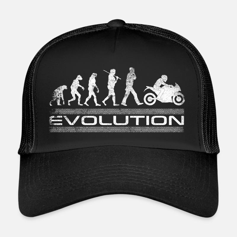 Evolution motorcycle bikers funny motorbike motorcycle Trucker Cap