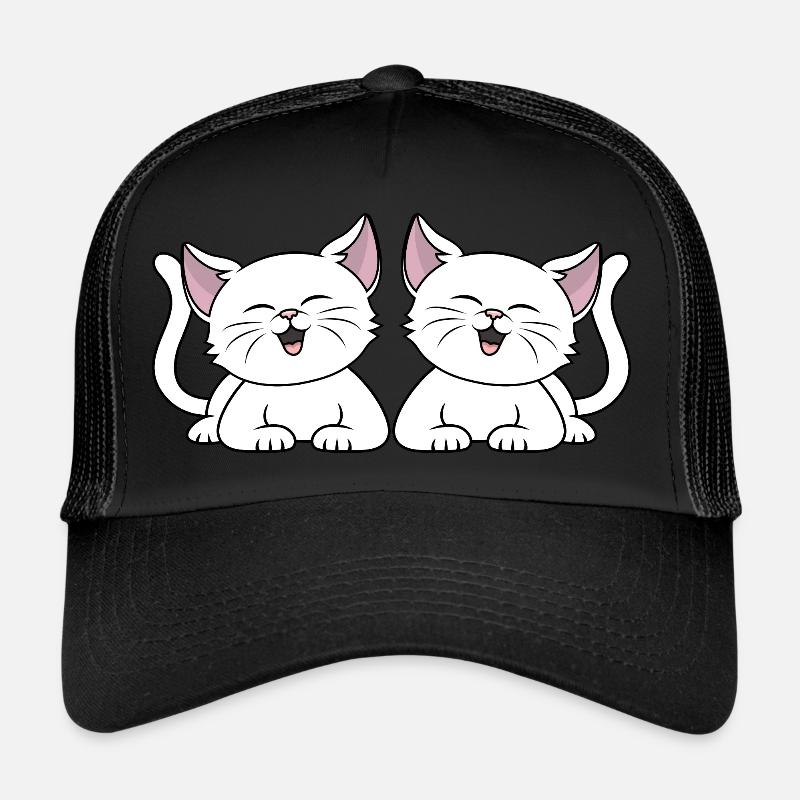 Mignon Chats Blancs Propriétaire de Chat Chaton Casquette trucker 