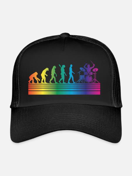 Batterie Batteur - Casquette trucker  - noir/noir - Devant