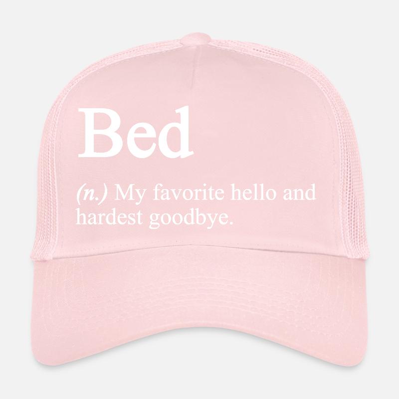 Définition de lit drôle blanc Casquette trucker 
