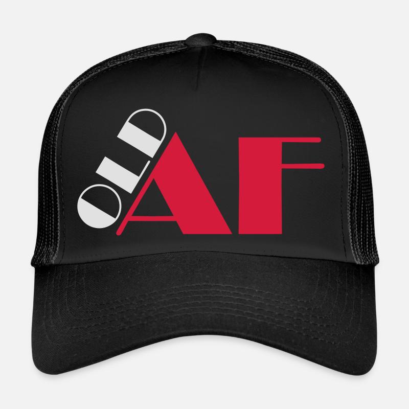 old AF Text Logo Trucker Cap
