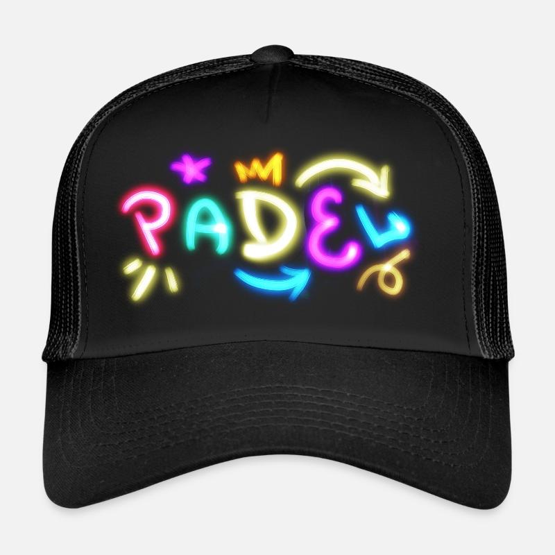 Padel - Casquette trucker  - noir/noir