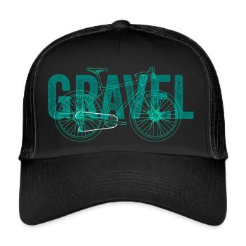 GRAVEL Fahrrad Gravelbike - Trucker Cap - Schwarz/Schwarz - Vorne