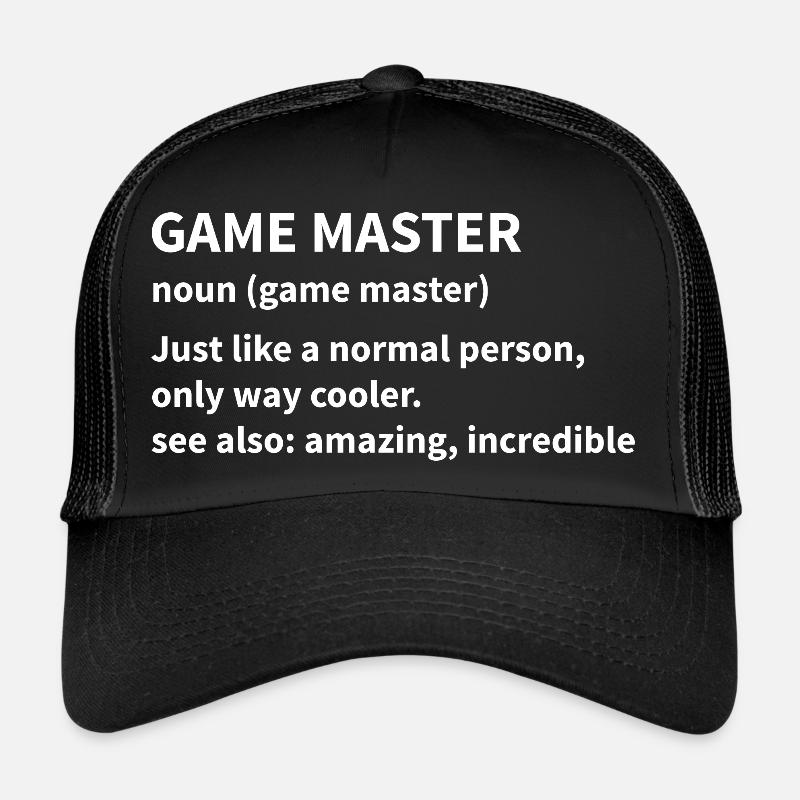 boardgame chess backgammon game night - Trucker Cap - Schwarz/Schwarz